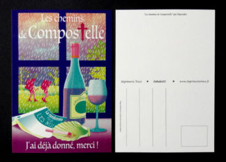 CARTE POSTALE FABULOT : LES CHEMINS DE COMPOSTELLE